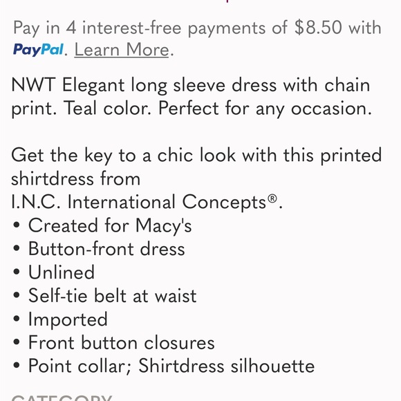 INC International Concepts
Collared Shirt Dress Opulent Link in Blue
XXL - Picture 7 of 12